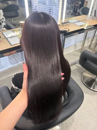 ロング カラー 💗愛され暖色💗 ピンク/レッド💗のヘアスタイル