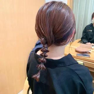 セミロング カラー ヘアアレンジ パーマ/暖色/ボブ イワタテ🇰🇷のヘアスタイル