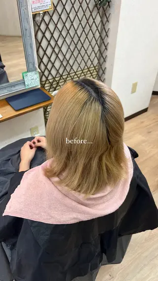 ミディアム カラー MAHIRU🤍 艶髪・ストレート🫧のヘアスタイル
