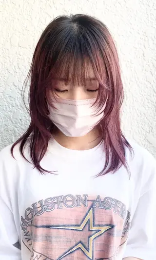 セミロング カラー パーマ ヘアアレンジ メンズ キッズ ネイル マツエク・マツパ アイブロウ 🦕ウルフカット 🦕ａｋｉｈｏのヘアスタイル