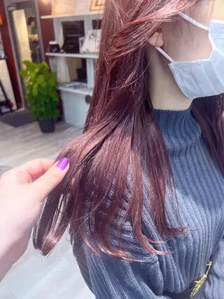 ロング カラー フルガキ ハルカ天神美容室のヘアスタイル