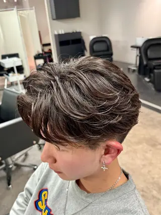ミディアム パーマ 立川韓国メンズヘア ニュアンスパーマ安井のヘアスタイル