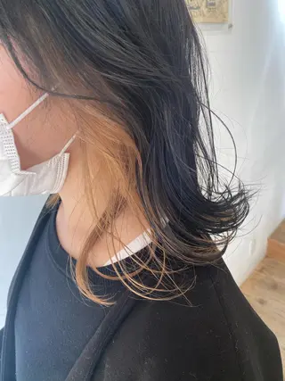 ミディアム カラー わかばやし ゆうこのヘアスタイル