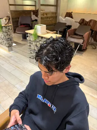 ショート パーマ メンズ 🌀Earth三鷹 Yusuke🌀のヘアスタイル