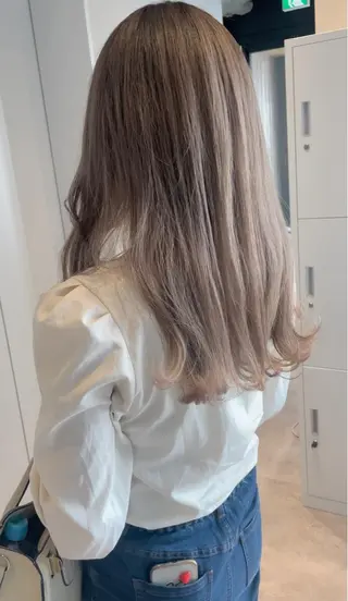 ロング カラー ✨ブリーチなし透明感 池袋 水野のヘアスタイル