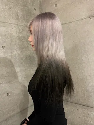 ロング カラー マンツーマン/ハイ トーン/HIROKIのヘアスタイル