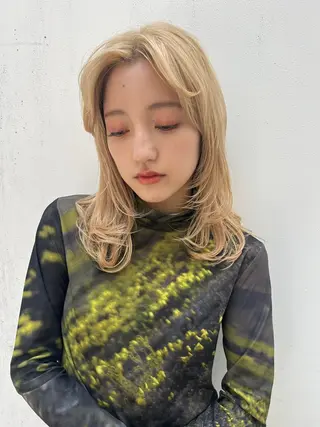ミディアム カラー Maki /Jr.スタイリストのヘアスタイル
