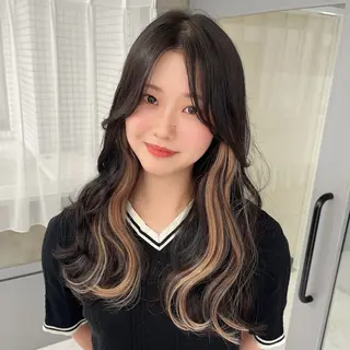 セミロング りおな/髪質改善/ カラー /平尾のヘアスタイル