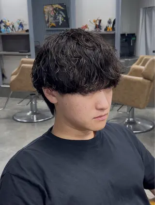 ショート パーマ メンズ 梅田/パーマ特化/ メンズパーマ/一色翔のヘアスタイル
