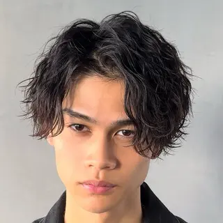 ミディアム パーマ ヘアアレンジ メンズ fifth 石川 凪のヘアスタイル