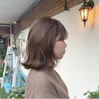 ミディアム カラー stylist店長 岡本真依のヘアスタイル