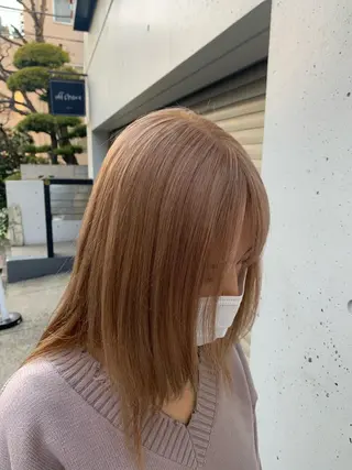 セミロング カラー 似合わせカラー🫶 小川千波のヘアスタイル