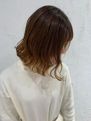 ミディアム ヘアアレンジ 🫧透明感カラー/ ボブ/小笠原汐海🪽のヘアスタイル