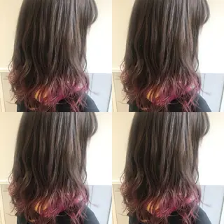 ロング カラー 小栗 麻衣のヘアスタイル