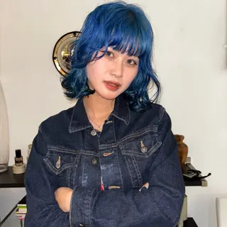 ミディアム カラー Rena✴︎トレンド ×スタンダードMIXのヘアスタイル
