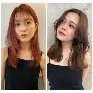 セミロング カラー Pia ツボイ ケイタのヘアスタイル