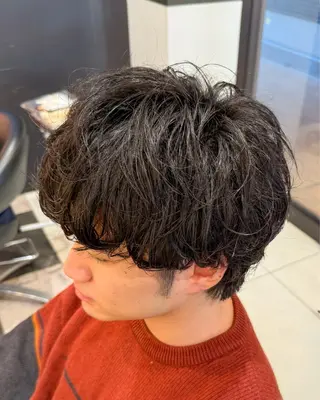 パーマ メンズ レディースモデル募集 無料/田中海斗のヘアスタイル