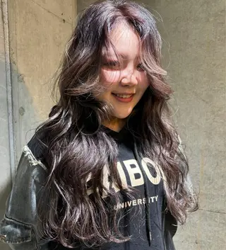 ロング カラー ヘアアレンジ キッズ デザインパーマ メンズカット 郁美のヘアスタイル