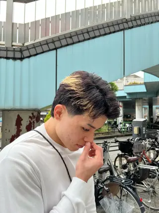 ショート メンズ 稲村 獅童のヘアスタイル