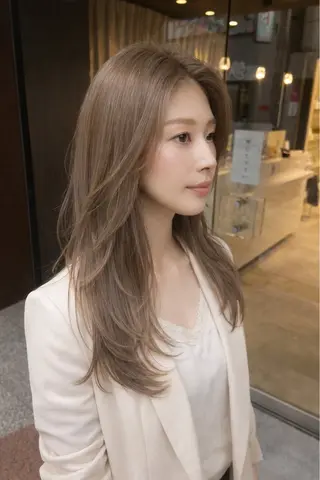 カラー 美髪矯正/髪質改善 /透明感ある艶カラーのヘアスタイル