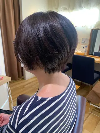 ショート カラー パーマ ヘアアレンジ メンズ キッズ ネイル マツエク・マツパ アイブロウ 白髪世代特化 🌿飯塚京橋のヘアスタイル
