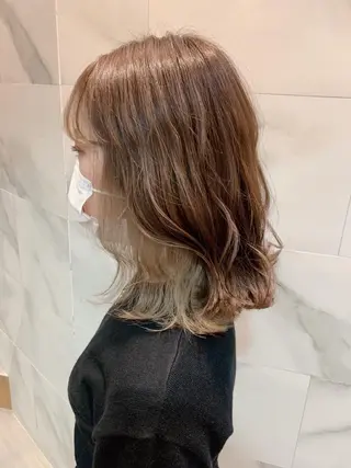 ミディアム カラー ヘアアレンジ ウルトワ髪質改善 ディレクター/熊倉都のヘアスタイル