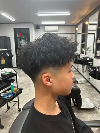 ショート パーマ メンズ メンズカット/ メンズパーマ/佐藤のヘアスタイル