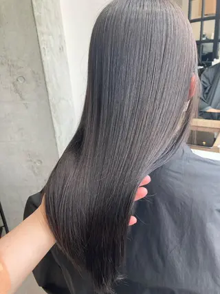 セミロング ✨色持ちの良い艶 カラー✨蟹江真世のヘアスタイル