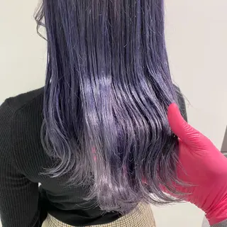 セミロング カラー エフェクトブリーチ 🌟前澤啓太朗のヘアスタイル