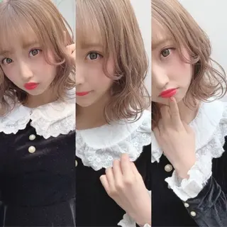 ミディアム 💎りあん/大須/栄 ブリーチなしWカラーのヘアスタイル