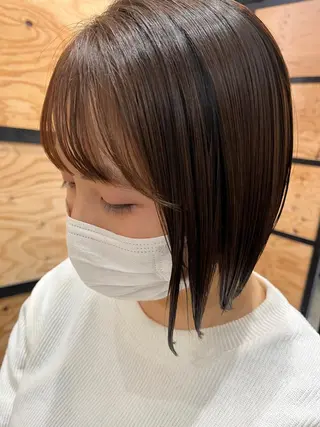 ミディアム カラー パーマ ヘアアレンジ メンズ キッズ ネイル マツエク・マツパ アイブロウ 久木原 ゆりのヘアスタイル