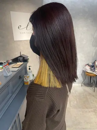 ミディアム カラー 福西 洋斗のヘアスタイル