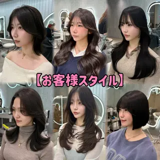 ロング カラー ヘアアレンジ 大宮‎🩵縮毛矯正 レイヤー　佐藤和のヘアスタイル