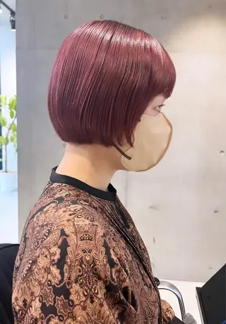 ショート カラー 透明感/オリーブ/ グレージュ/YUKAのヘアスタイル