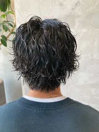 ショート パーマ メンズ 波巻きスパイラルパー マ/シャドウパーマ駿のヘアスタイル