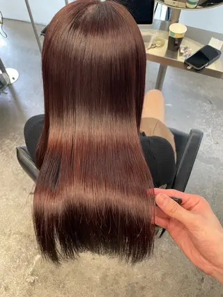 ロング カラー パーマ 高山🐬髪質改善 池袋で縮毛矯正のヘアスタイル