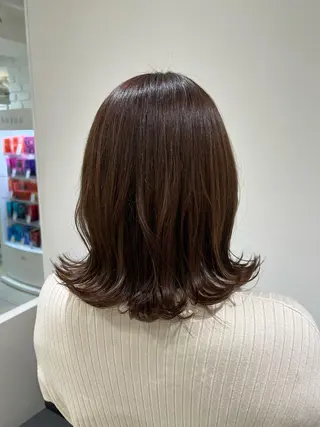ミディアム カラー 【暖色カラー特化】 中山由梨のヘアスタイル