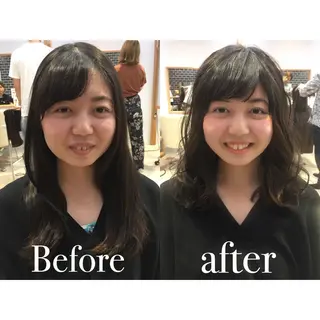 セミロング カラー 中村 美穂のヘアスタイル