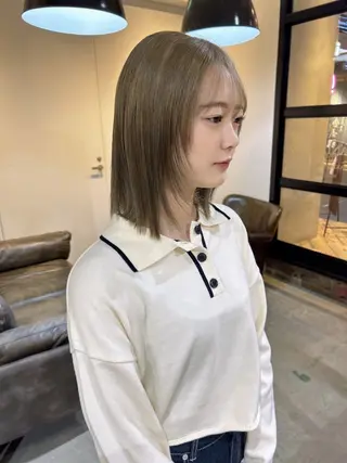 ミディアム 透明感カラー/ 髪質改善✨️🎀萌愛のヘアスタイル