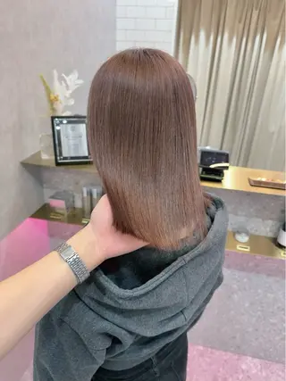 ミディアム カラー ヘアアレンジ 天神/ブリーチ/ ブリーチなしカラーのヘアスタイル