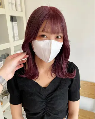 セミロング カラー mir MIYUのヘアスタイル