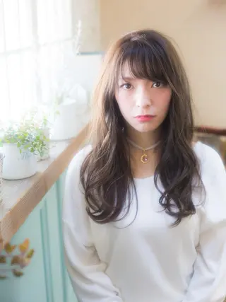 ロング カラー パーマ 松島祐介【店長／ トップディレクター】のヘアスタイル