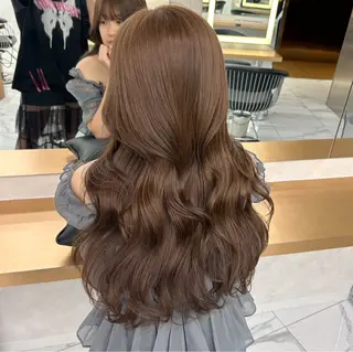 ロング カラー 𝑨𝑲𝑶 🍒/ 暖色カラーのヘアスタイル