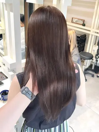 セミロング 恵比寿韓国レイヤー× 艶透明感カラー大場のヘアスタイル