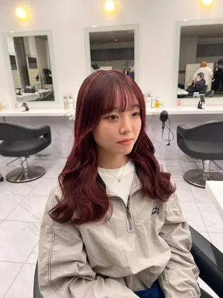 セミロング カラー 💖札幌カラー 指名No.1💖玲奈のヘアスタイル