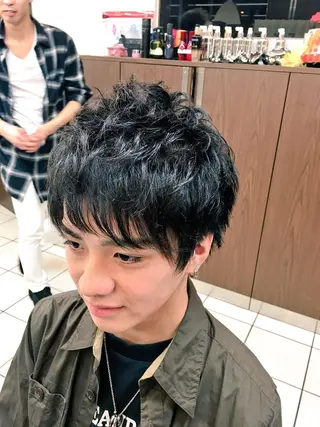 ショート パーマ メンズ 店長 小池アキトのヘアスタイル
