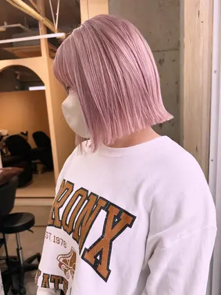 ショート カラー ヘアアレンジ lani ブリーチ /ダブルカラーのヘアスタイル