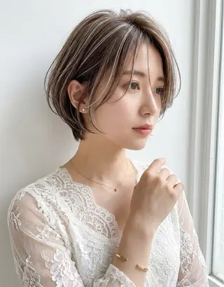 ショート カラー [透明感ハイライト] 加藤のヘアスタイル