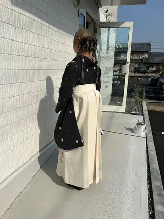 セミロング ヘアアレンジ アミオーガニック カラーのヘアスタイル