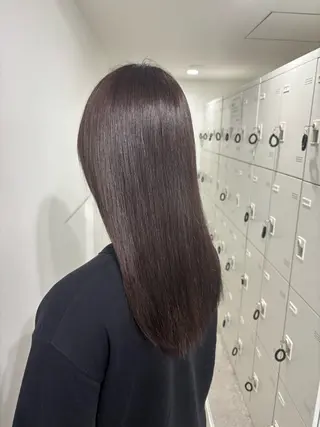 セミロング カラー 韓国風レイヤー透明感 艶髪カラー/岡田悠希のヘアスタイル